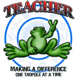 PEACE FROGS TEACHER STICKER