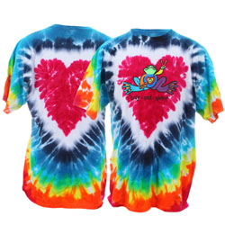 PEACE FROGS BODY SOUL SPIRIT TIE DYE SHORT SLEEVE T-SHIRT