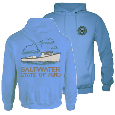 CHESAPEAKE TIDES STATE OF MIND PULLOVER HOODED SWEATSHIRT