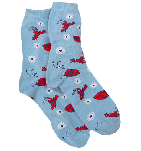 PEACE FROGS LADYBUG SOCKS