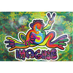 PEACE FROGS PAPER POSTER