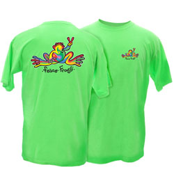 PEACE FROGS LIME RETRO SHORT SLEEVE T-SHIRT