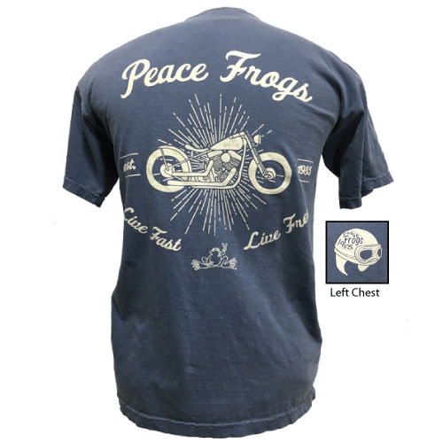 PEACE FROGS LIVE FAST GARMENT DYE SHORT SLEEVE