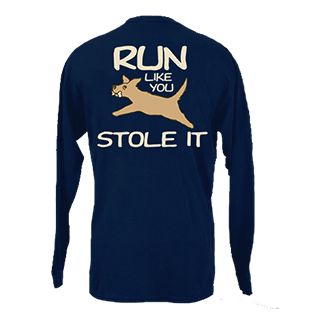 PEACE DOGS RUN LIKE YOU STOLE IT LONG SLEEVE T-SHIRT