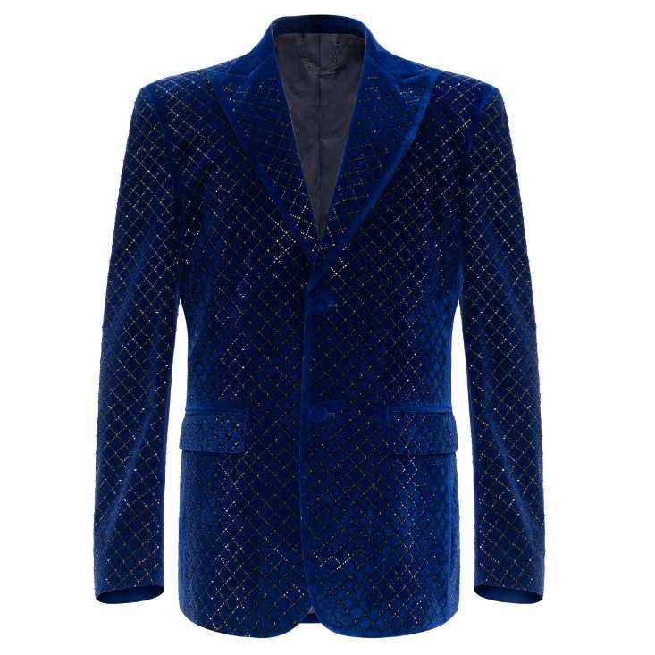 MEN'S OPULANT VELVET RHISNESTONE BLAZER