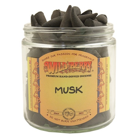 MUSK Wild Berry incense cones.