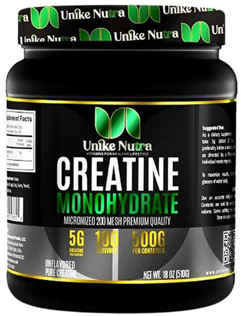 Creatine Monohydrate Powder, 200 Mesh Micronized.