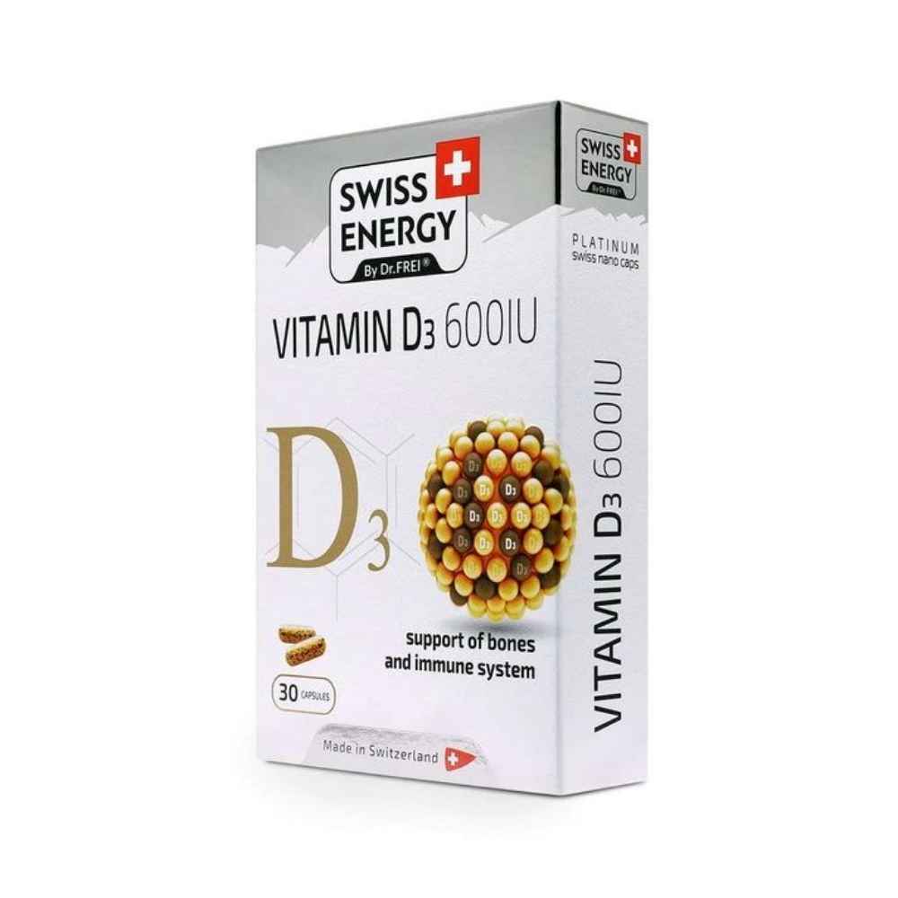 Swiss Energy D3 600 IU blister, 30 capsules
