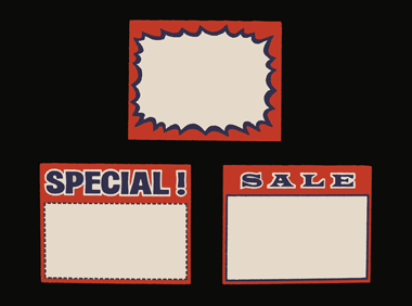 2.75'' x 3.5'' Red, White & Blue SIGN Cards