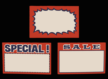 3.5'' x 5.5'' Red, White & Blue SIGN Cards