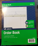 2-Part Carbonless Sale/Order BOOK (BOOKs 5)