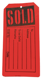 SOLD Tag-RED (Unstrung)