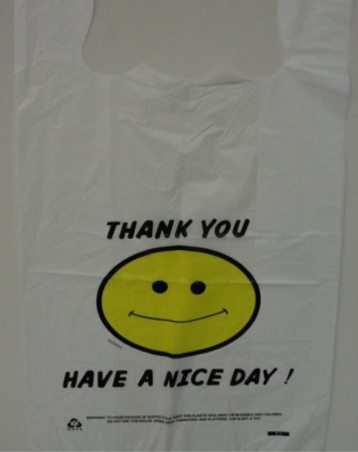 22'' White Smiley w/Thank You-Heavy Duty