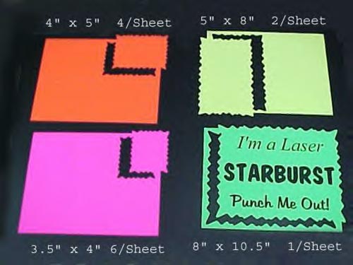 Starburst Cards for Laser PRINTERs