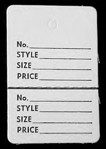 2-Part Tag Large-White (Unstrung)