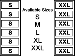 Sizing Strips (XS, S, M, L, XL, XXL, XXXL)