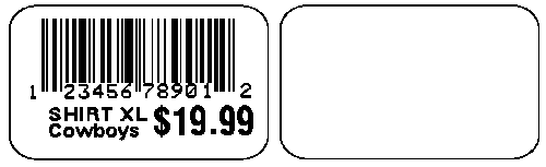 1.25'' x .75'' White Direct Thermal Removable Labels