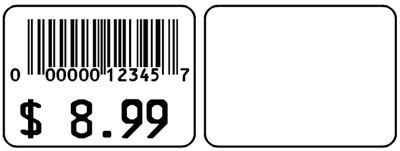 1.2'' x .9'' (30mm x 22mm) White Perm Direct Thermal Labels