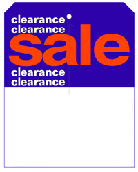 5.5'' x 7'' Clearance SALE Tag (While Supplies Last)