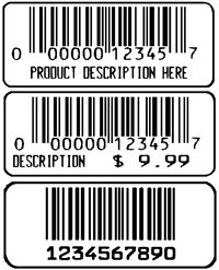 32mm x 13mm Custom Printed White Labels