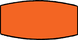 1.5'' Oval Fl. RED Blank Labels