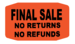 1.5'' x 1'' Final Sale, No Returns, No Refunds, FL. Red