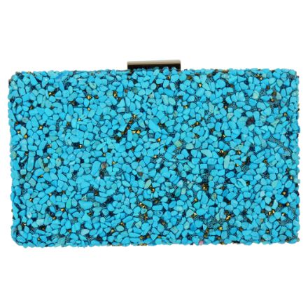 Stone Encrusted Box Clutch