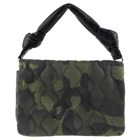 Camouflage Nylon Quilted Shoulder Bag