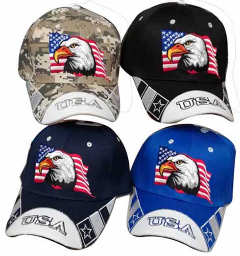 CAP679 EAGLE Flag w/ USA on Bill