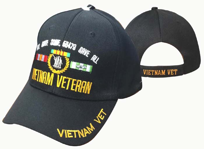 CAP607BA Vietnam Vet Gave All CAP Bk