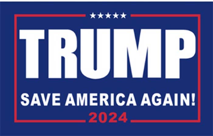 FLG977H Trump 2024 SAVE AM AGAIN FLAG