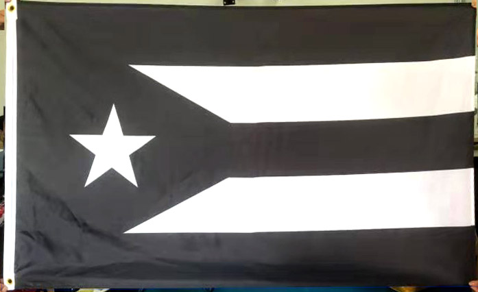 FLG114B PUERTO RICO Black Flag 3x5'