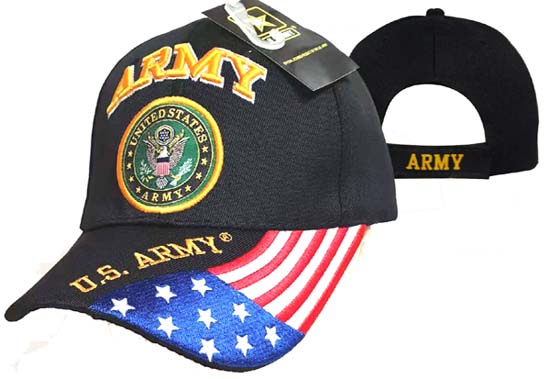 CAP601G Army Emblem Flag Cap