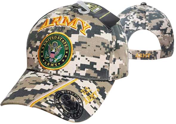 CAP601MC ARMY & Army Emblem Camo Cap