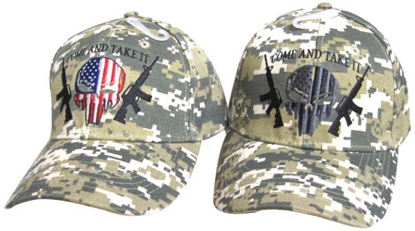 CAP974FC SKULL Come Take it Rifle Camo Cap 2C