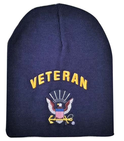 WIN592M Veteran Navy Eagle BEANIE
