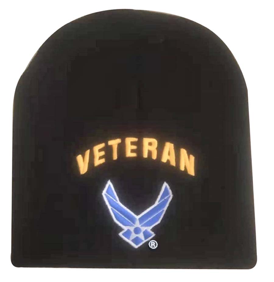 WIN593M Veteran AIR Force Logo Beanie