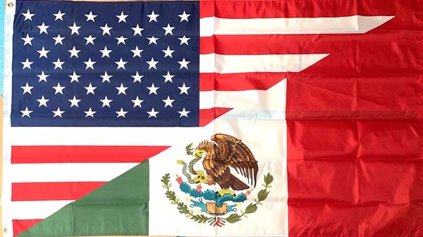 FLG007 USA Mexico Combo FLAG 3x5'