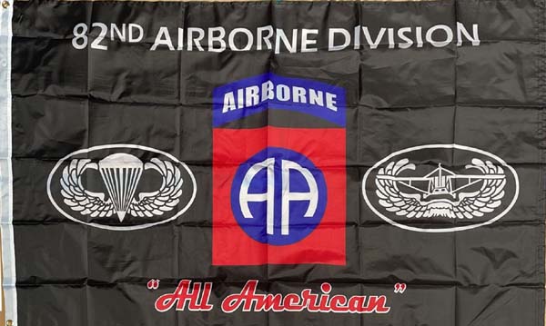 FLG627A 82 Airborne FLAG w/ Parachutt