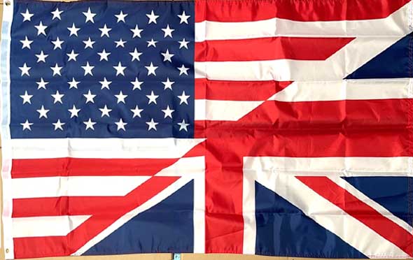 FLG008 USA England Combo FLAG 3x5'
