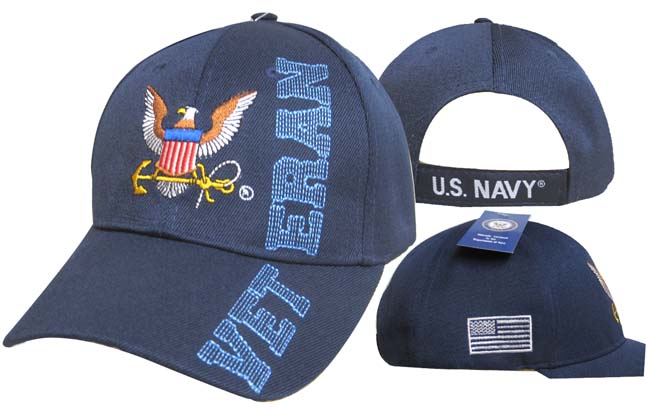 CAP592G Navy Logo Veteran Cap