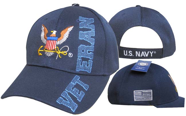 CAP592G Navy Logo Veteran CAP