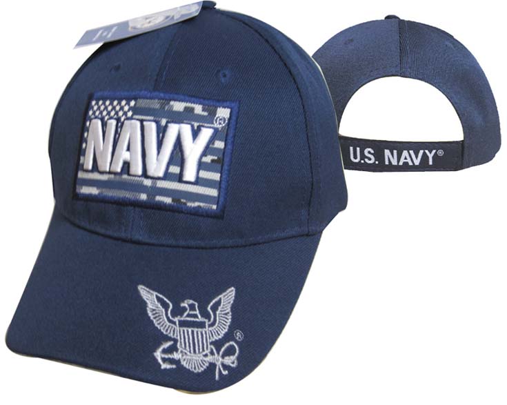 CAP602FN NAVY atop of Flag Cap