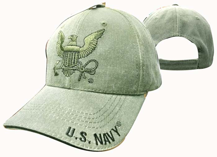 CAP602SG** Navy EAGLE Anchor OD Cap