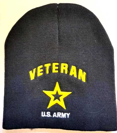 WIN591M Veteran Army Star BEANIE