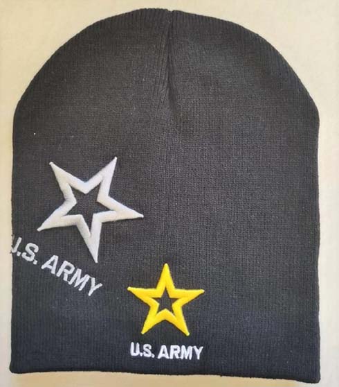 WIN501T ARMY Logo w/ ARMY Logo Shadow Beanie