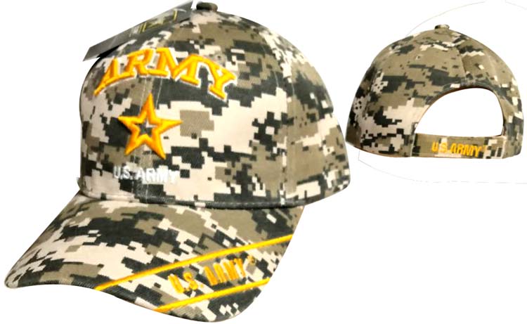 CAP501TC ARMY & Army Gold Star digi-camo Cap