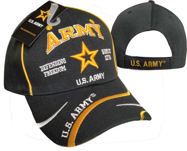 CAP495E ARMY & Army Logo Defend Freedom Cap