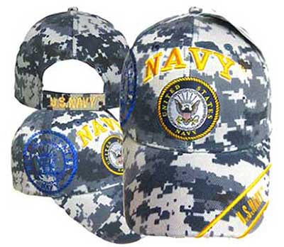 CAP602TC**NAVY & Navy Emblem Cap CAMO