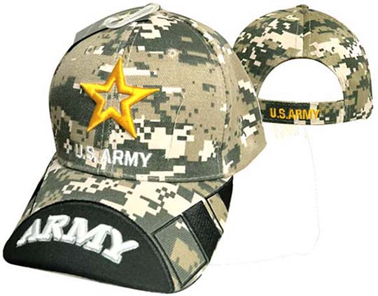 CAP601UC Army Logo w/ Army on Bill Cap CAMO